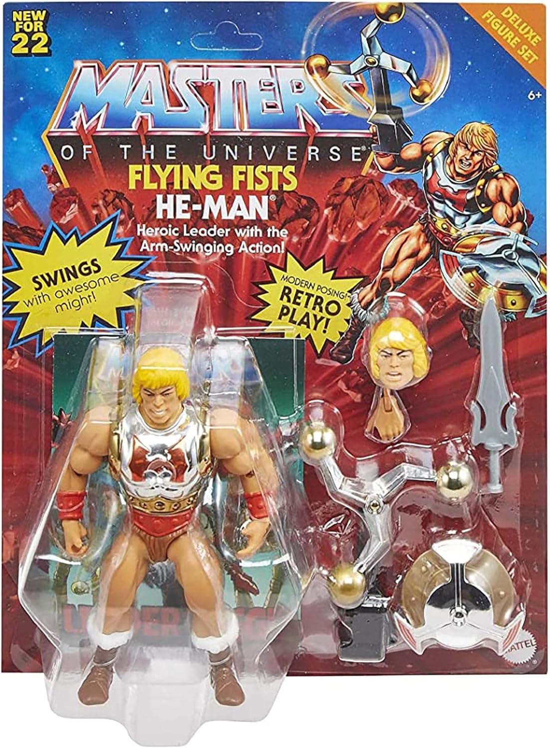 He-Man Puño Volador Figura de Acción Masters of the Universe Origins Mattel HDT22