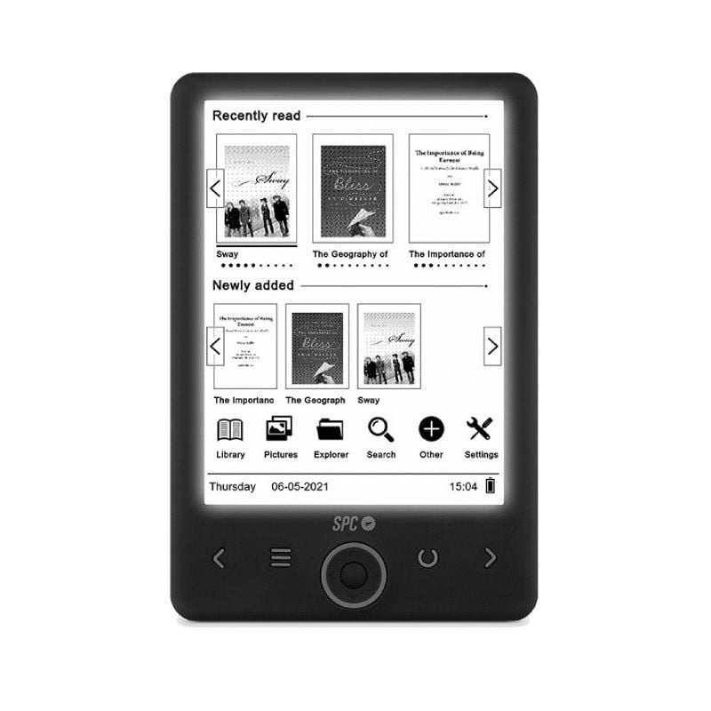 Libro Electrónico SPC Dickens Light 2 – 6″ E-Reader Negro