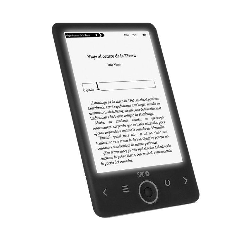Libro Electrónico SPC Dickens Light 2 – 6″ E-Reader Negro