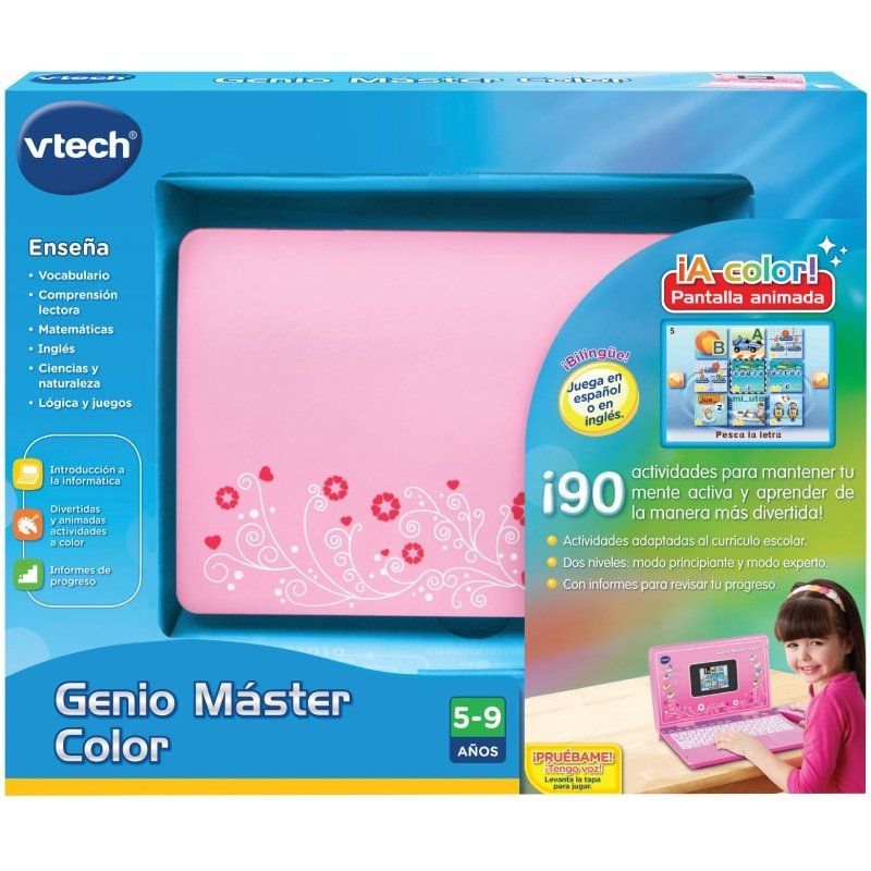 Portátil Infantil VTech Genio Máster Color Bilingüe Rosa
