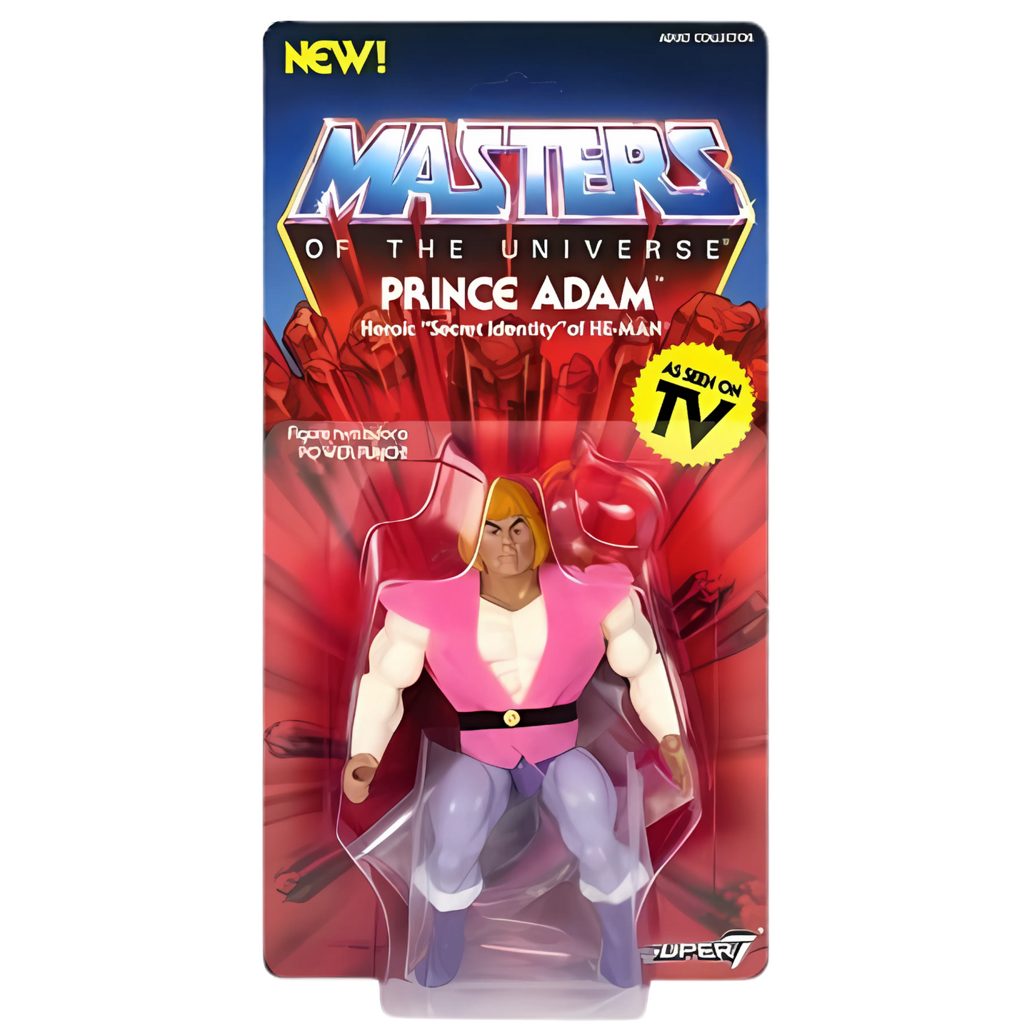 Principe Adam Figura de Acción Masters of the Universe Vintage Collection Super7 MOC