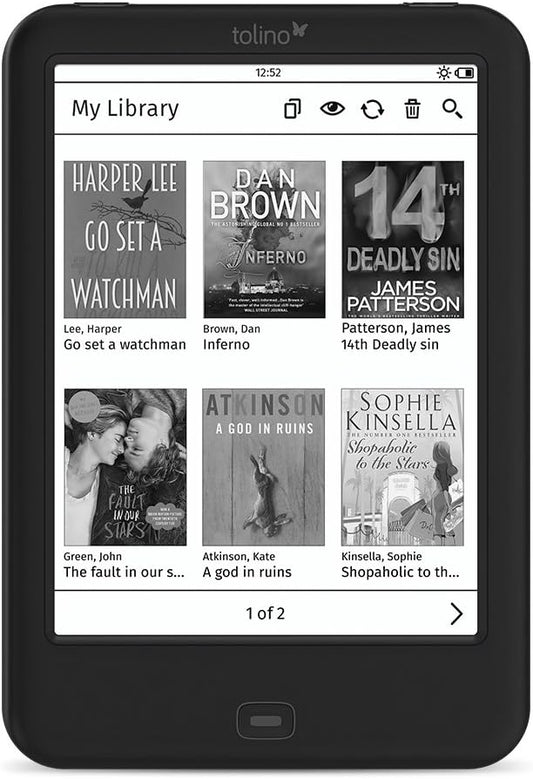 Libro Electrónico Tolino Shine 2 – 6″ E-Reader Negro