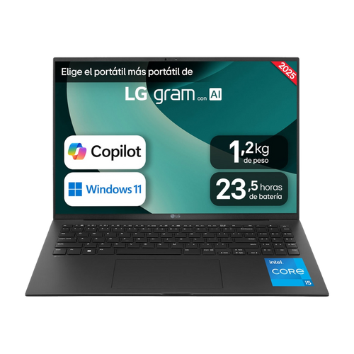 Portátil LG Gram 16Z90RU-G.AP55B Intel Core i5-1334U/ 16GB/ 512GB SSD/ 16"/ Win11 Pro